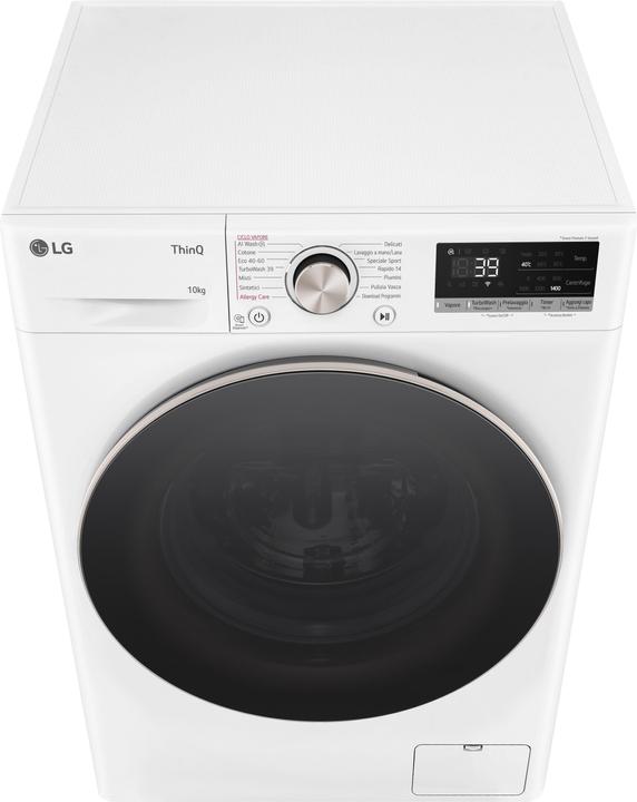Produktbild LG F4R7010TSWG Waschmaschine 10kg AI DD, Klasse A-10%, 1400 U/min, TurboWash, Dampf (10 kg, Links)