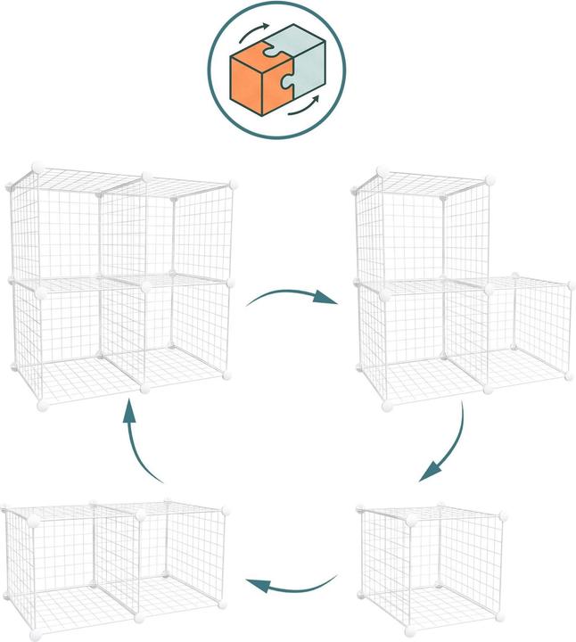 Actual product image Relaxdays Cube unit (75 x 37 x 75 cm)