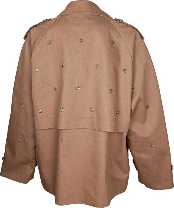 Actual product image Golden Goose cotton trench with crystal stones applied (38)