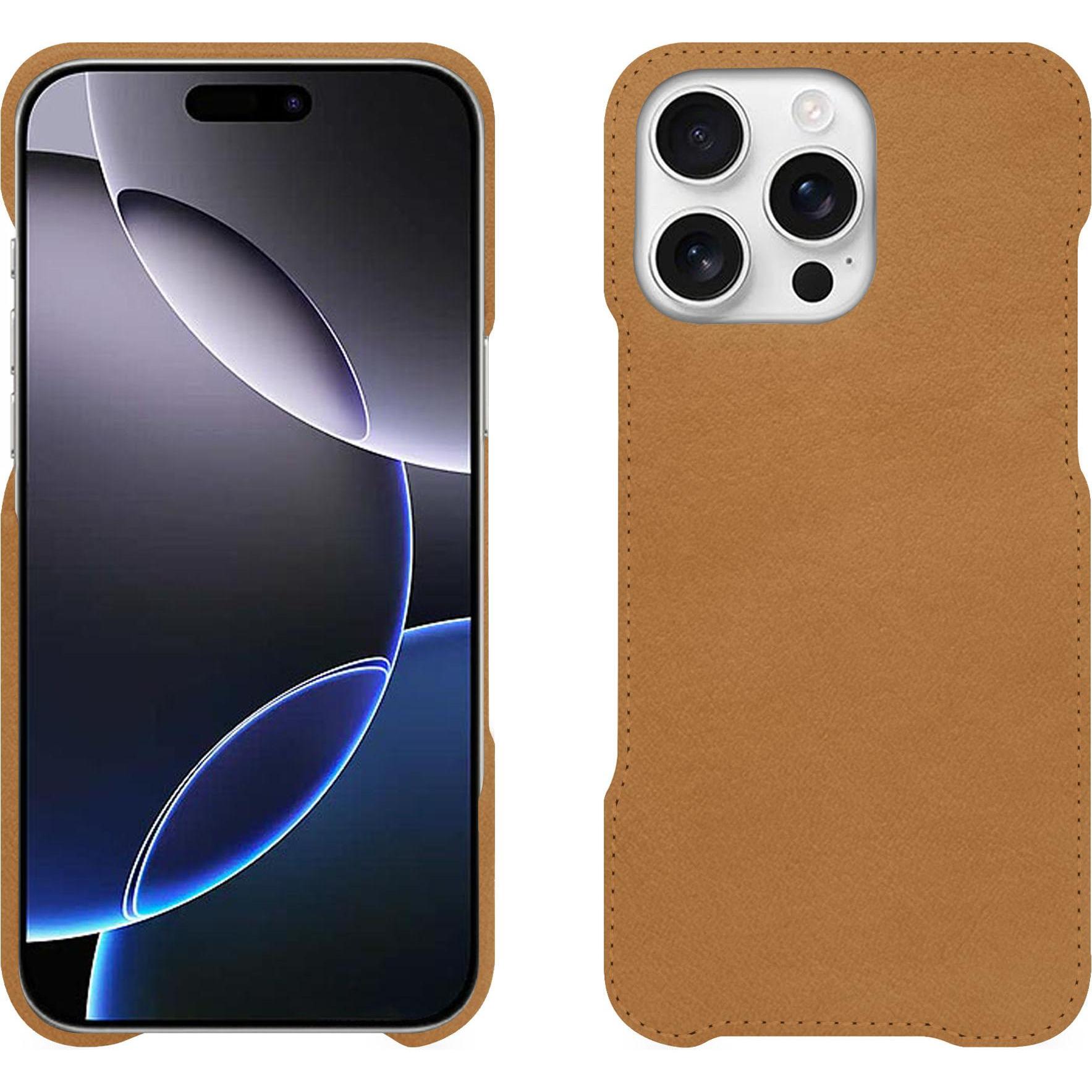 Noreve Lederschutzhülle (Apple iPhone 16 Pro Max), Smartphone Hülle, Braun