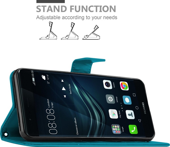 Actual product image Cadorabo Flower Book Cover (Huawei P9)