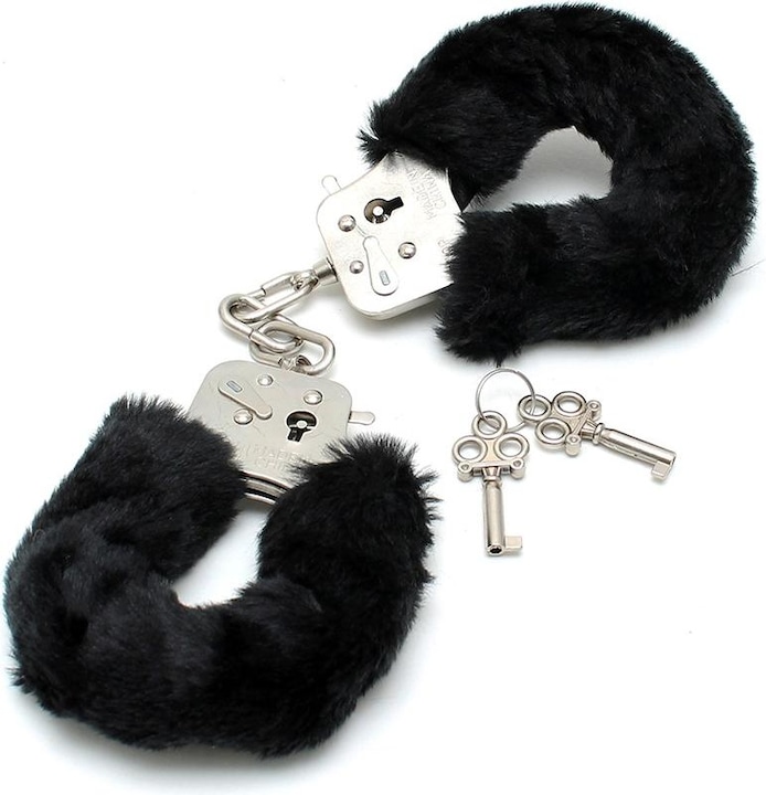 Actual product image Rimba Police Handcuffs with Faux Fur