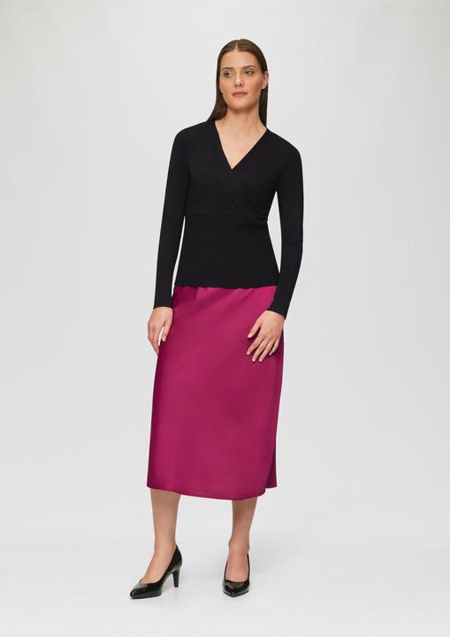 Produktbild s.Oliver Strickpullover Feinstrickpullover in Wickel-Optik (32)