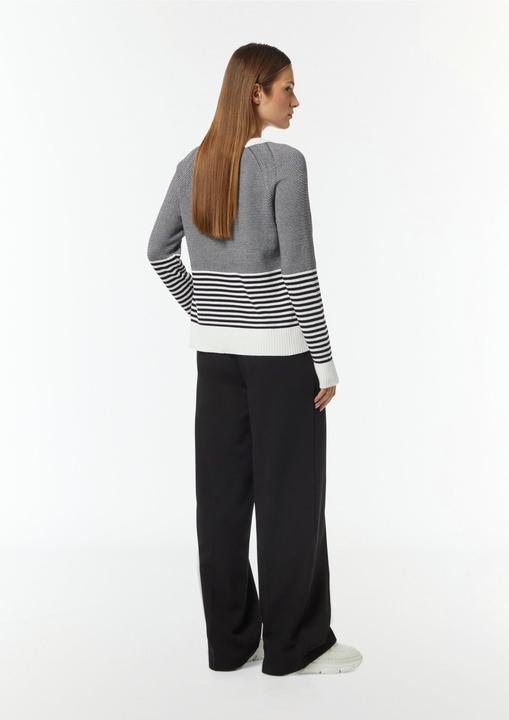 Image du produit Comma Strickpullover Baumwollpullover mit Streifen (42)