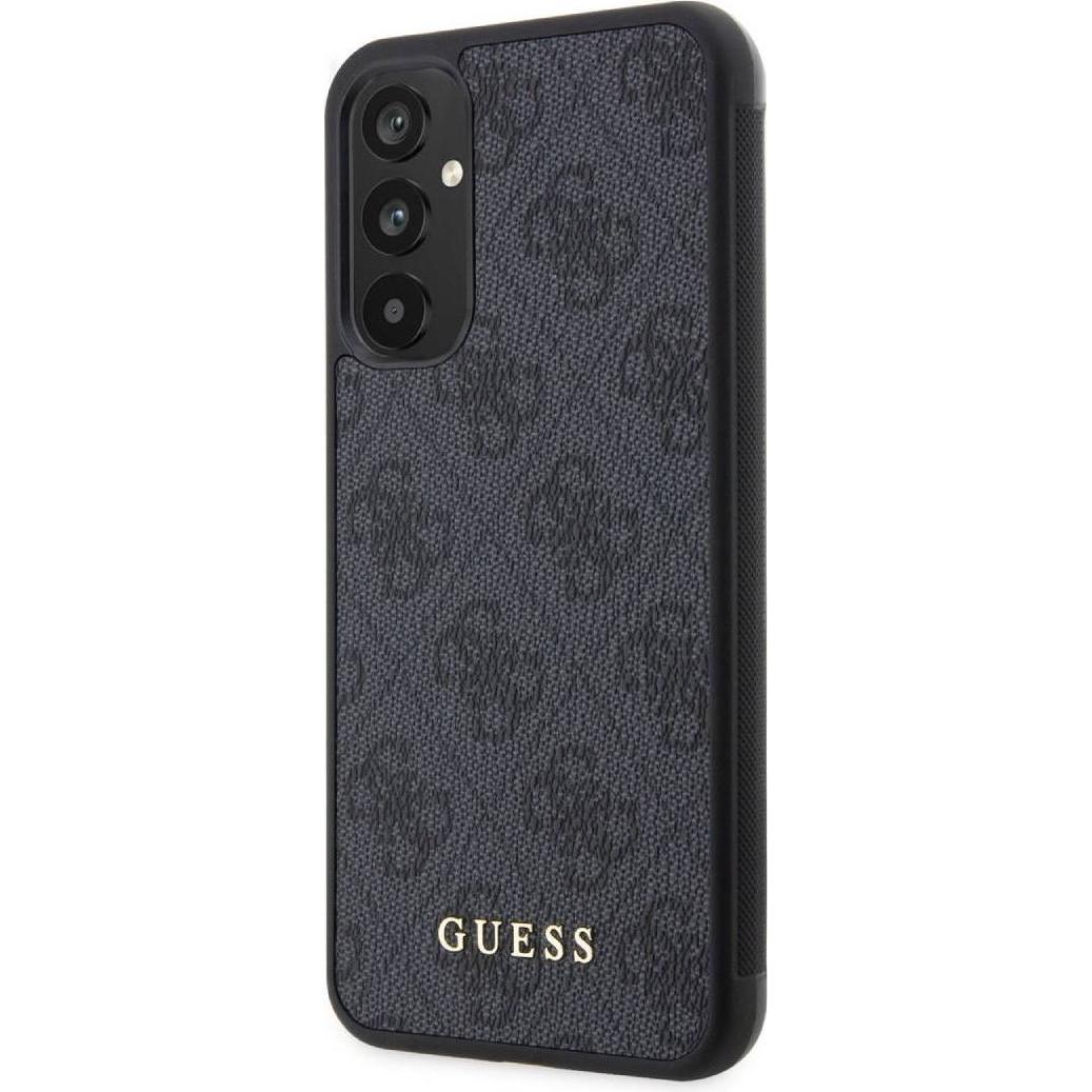 Guess 4G Metal Gold Logo Case für A346B Samsung Galaxy A34 - grey (Samsung Galaxy A34 5G), Smartphone Hülle, Grau