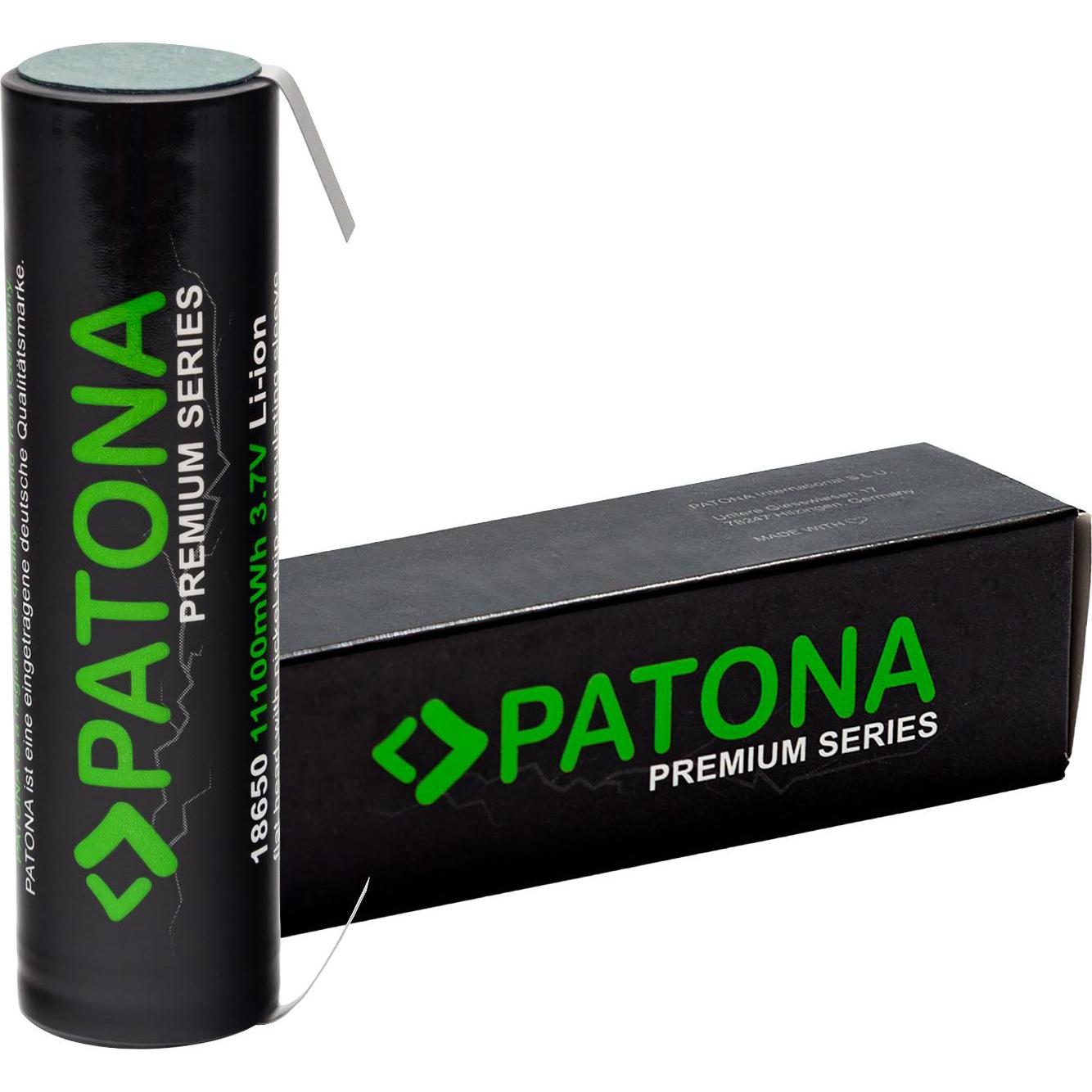 Patona Batteria premium 18650 al nichel (18650, 3000 mAh), Batterie + pile