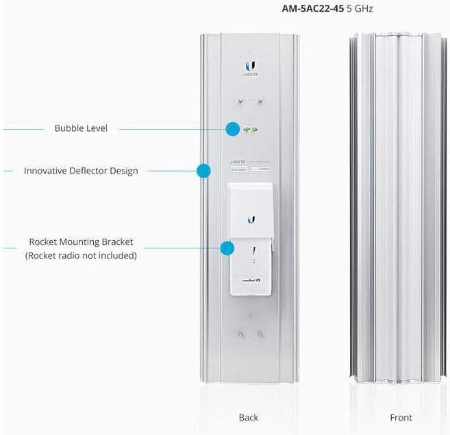 Produktbild Ubiquiti AM-5AC22-45 AirMAX AC 5GHz 2x2 MIMO PtMP Basisstation Sektor Ant. 22 dBi, 45 Grad (WLAN)