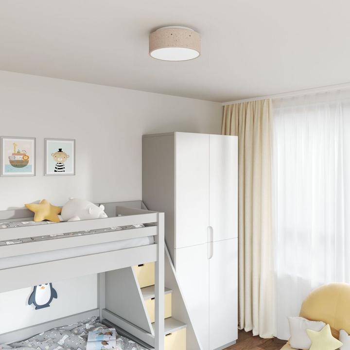 Immagine prodotto vidaXL Plafoniera con paralume stellato taupe Ø 30 cm in tessuto E27 (GU10)