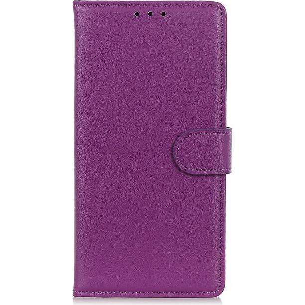 MU Classic Litchi Leder Bookcover Series (Xiaomi Mi 11 Ultra), Smartphone Hülle, Violett