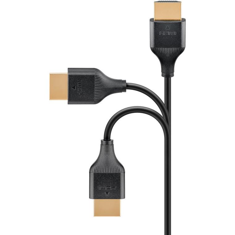 Thumbnail - Goobay Slim High Speed HDMI-Kabel mit Ethernet (HDMI), Video Kabel