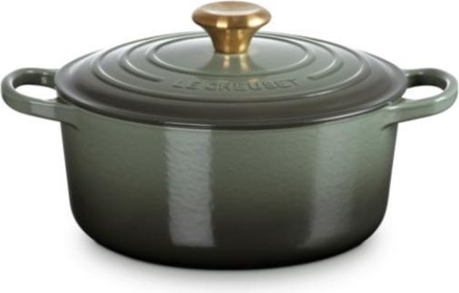Actual product image Le Creuset Signature round roasting pan Thyme, ø24cm (24 cm, Casserole + Stewpot, Cast iron)