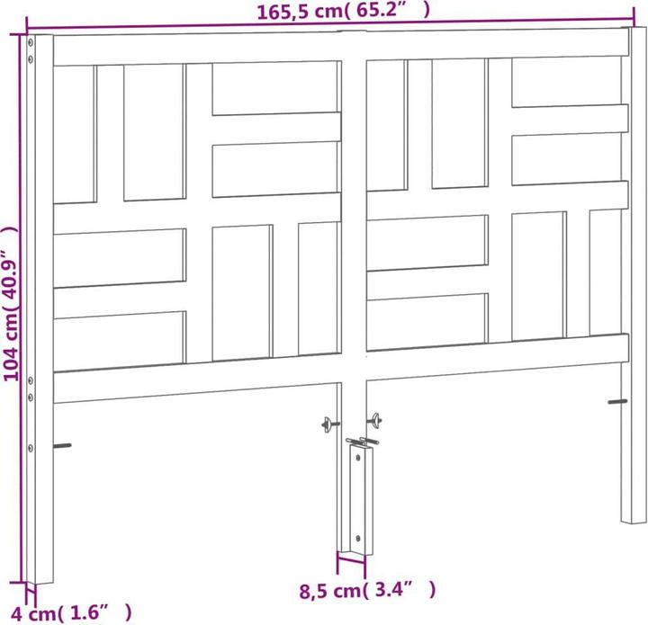 Image du produit vidaXL Kopfteil (8.50 x 104 x 104 cm)