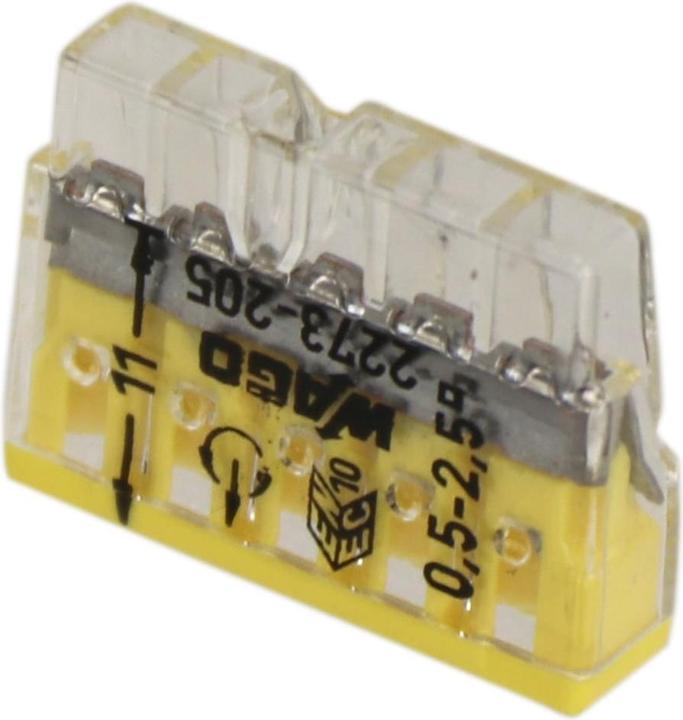 Wago Steckklemmen, 273-105, 5-polig, 2,5 mm², 100 Stück