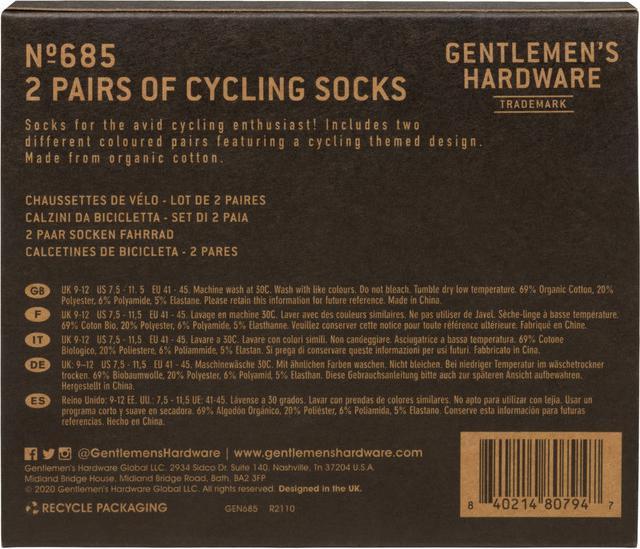 Produktbild Gentlemen's Hardware Bike Socks (2er Pack, 41 - 45)