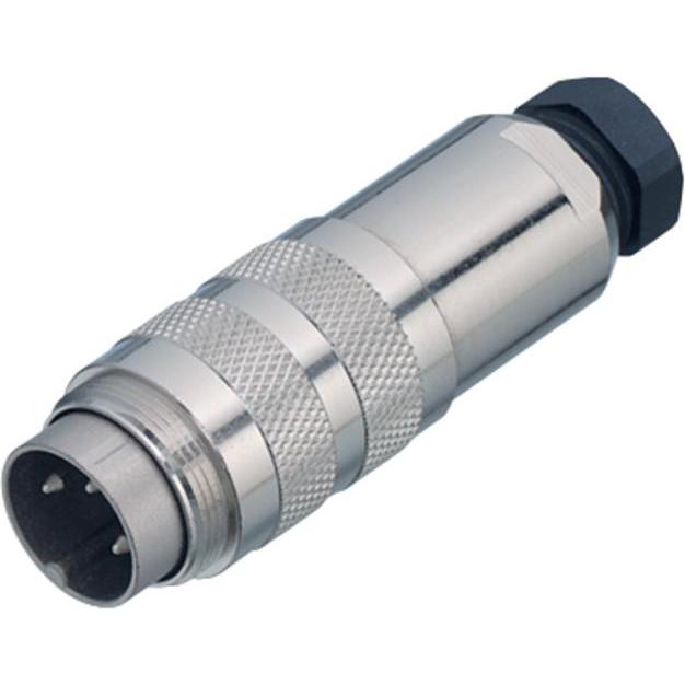 Schubiger Serie 423 3 pole M16 male connector, Elektronikkabel + Stecker, Silber