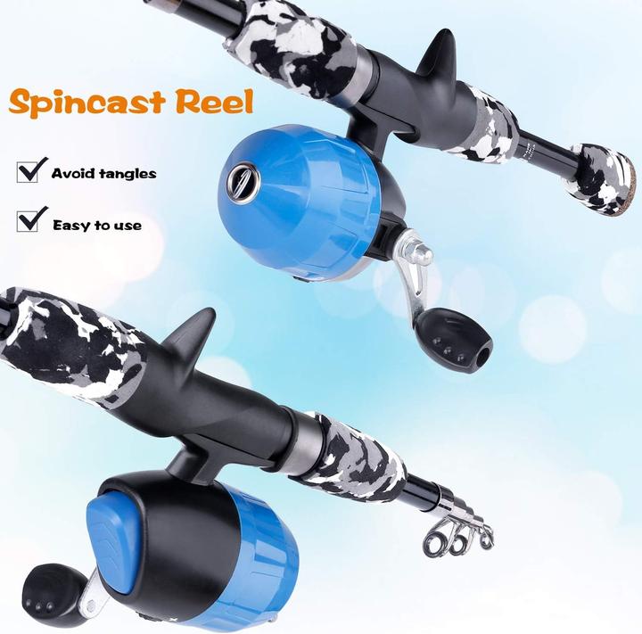 Image du produit Plusinno Set de pêche pour enfants en noir (Kit de pêche, 150 cm)