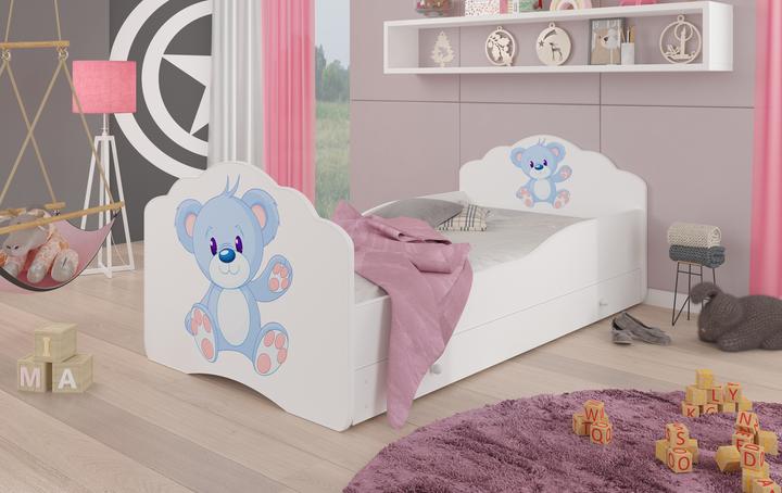 Actual product image ADRK Furniture Bed with mattress and drawer CASIMO BLUE BEAR 140x70 (70 x 140 cm)