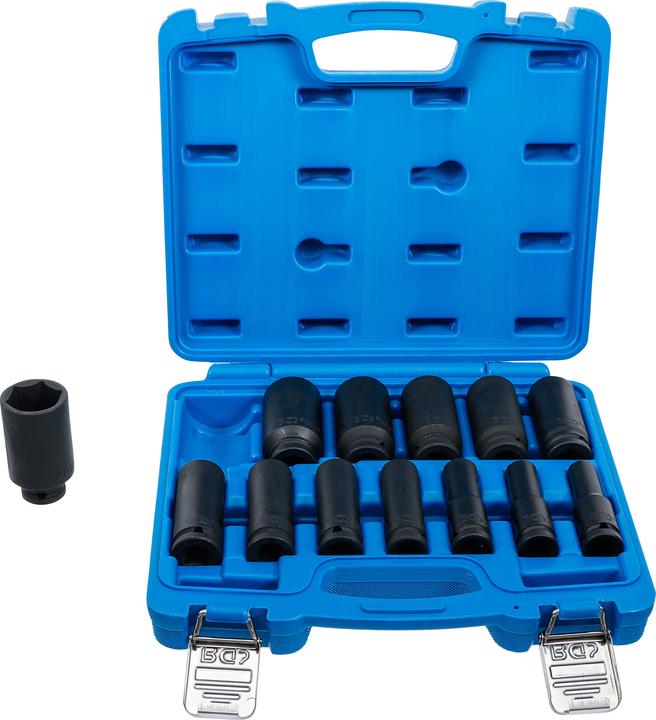Produktbild BGS Kraft-Steckschlüssel-Einsatz-Satz Sechskant tief 12,5 mm (1/2") Zollgrössen 13-tlg. (1/2")