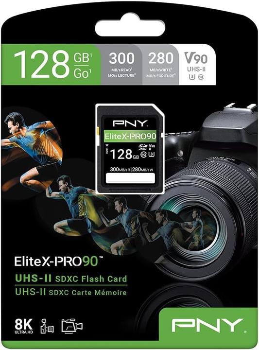 Produktbild PNY Memory Card 128GB SDXC X-PRO 90 UHS-II (128 GB, SDXC, U3, UHS-II)