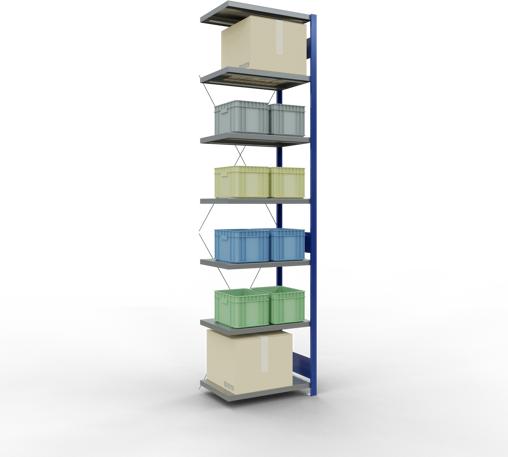 Produktbild Schulte Lagertechnik Stecksystem Anbauregal MULTIplus250 mit Kreuzstrebe