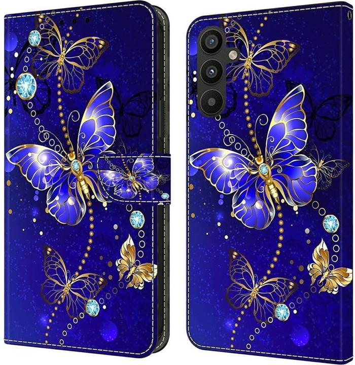 Cover-Discount Galaxy A15 - 3D effect cover case Butterfly blue (Samsung Galaxy A15)