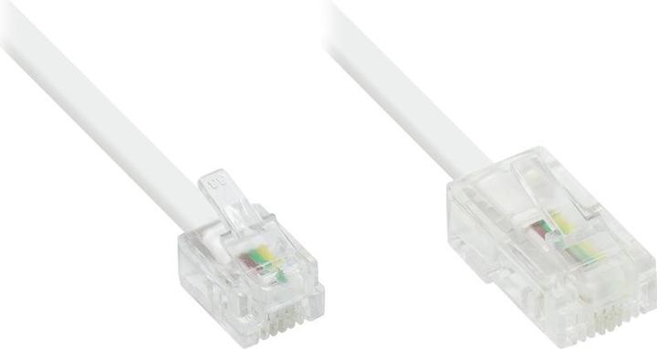 Produktbild Varia DSL Modem Kabel RJ11 zu RJ45, Flachkabel, 6m, weiss