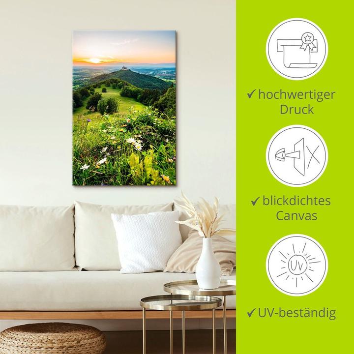 Immagine prodotto Artland Castello di Hohenzollern al tramonto U2NX (60 x 90 cm)