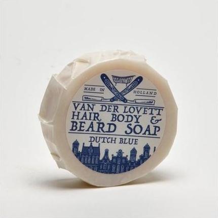 Actual product image Van Der Lovett Dutch Blue Hair, Body & Beard Soap Soap 60gr (Shaving cream)