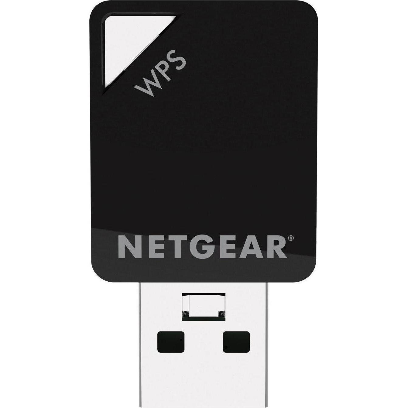 Thumbnail - Netgear A6100-100pes (USB 2.0), Netzwerkadapter, Schwarz