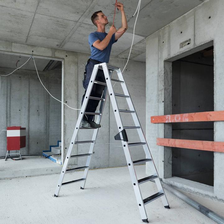 Produktbild Munk Stufen-Stehleiter beidseitig begehbar mit clip-step 2x12 Stufen (Stehleiter)