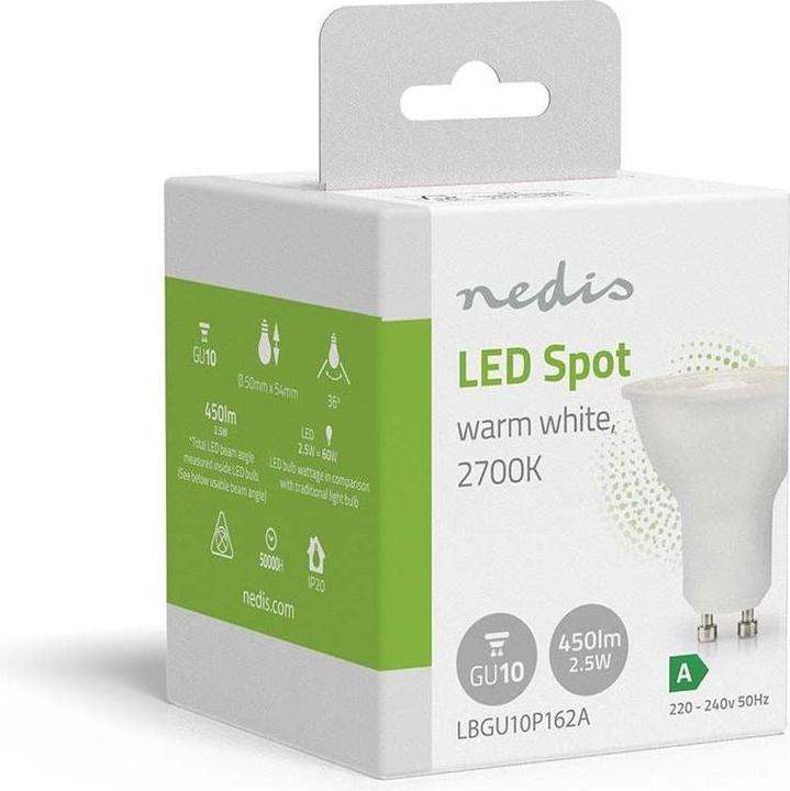 Image du produit Nedis LED-Lampe GU10 | Spot | 2.5 W | 450 lm | 2700 K | Warmweiss | Retro Style | 1 Stück (GU10, 450 lm, 1x)