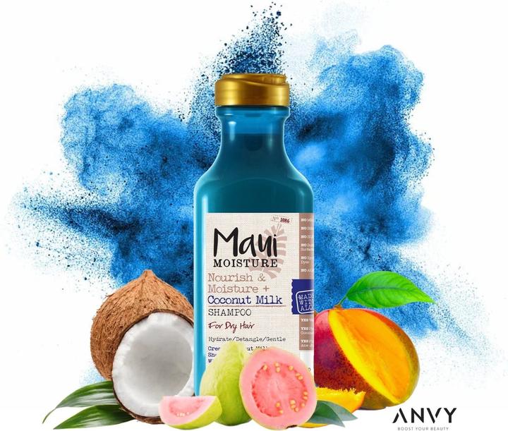 Immagine prodotto Maui shampoo nutriente per capelli secchi + latte di cocco 385 ml (Shampoo per pidocchi, 385 ml)