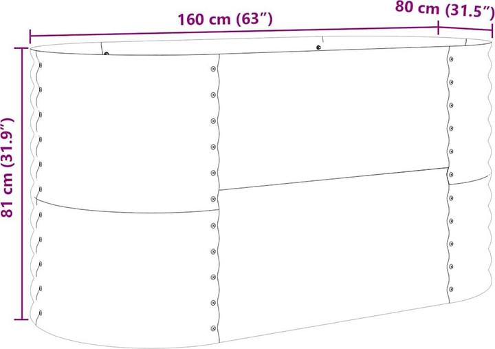 Produktbild vidaXL Metallpflanzer