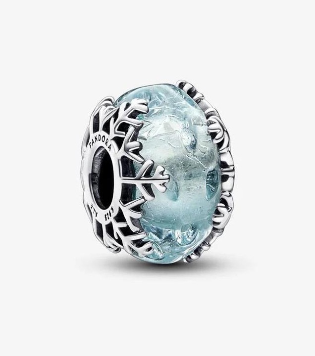 Image du produit Pandora Charm verre de Murano flocon de neige (Argent sterling 925)