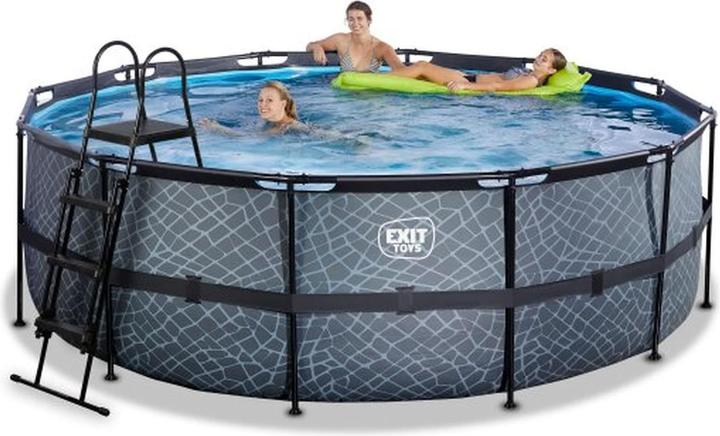 Actual product image Exit Rahmen-Pool rund 427x122 cm mit Sandfilterpumpe (427 x 122 cm)