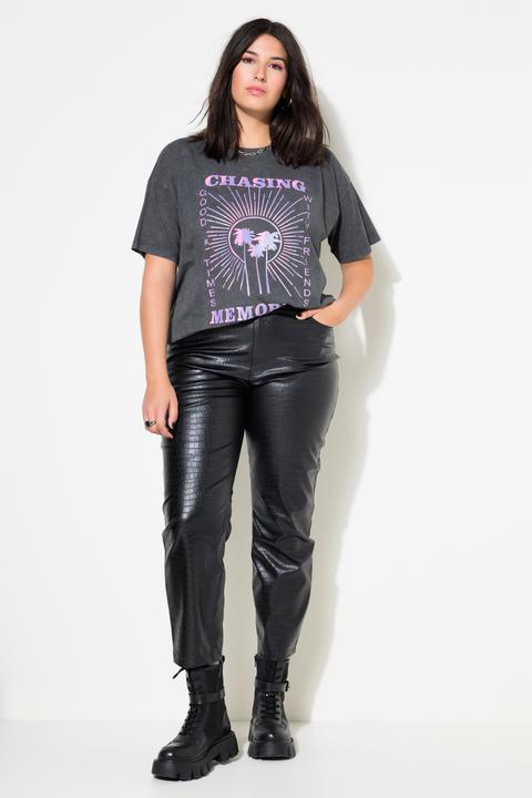 Immagine prodotto Studio Untold Pantaloni in similpelle con effetto coccodrillo e cinque tasche (58)