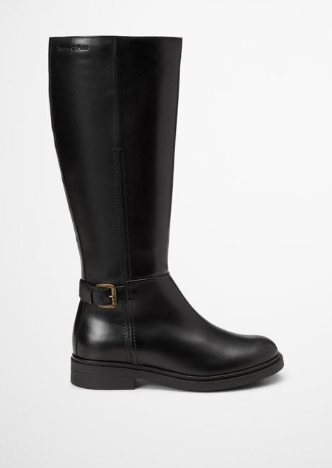 Actual product image Marc O'Polo Leather Boots with Adjustable Buckle (38)