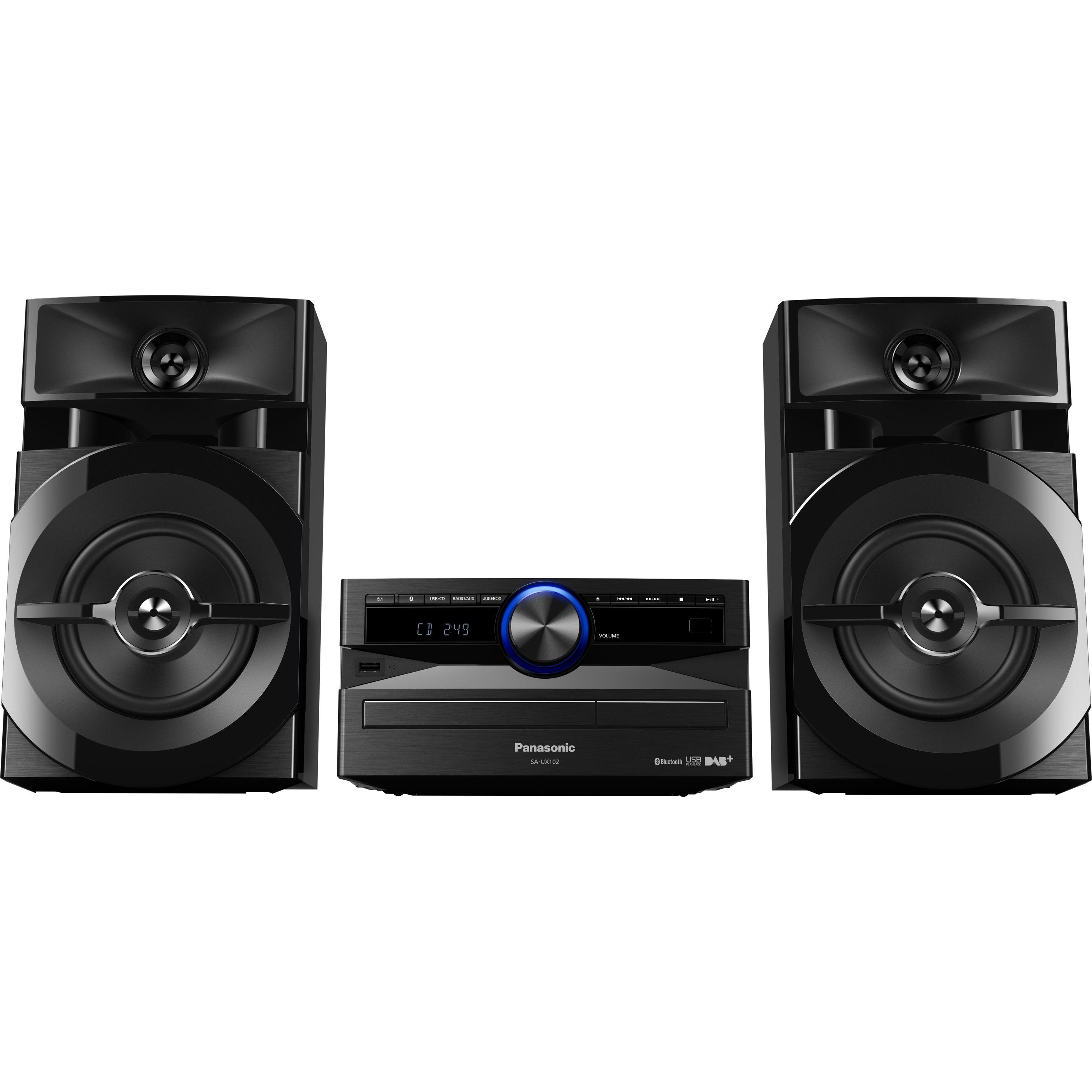 Panasonic SC-UX102E-K (Bluetooth, 1x 300 W), Stereoanlage, Schwarz