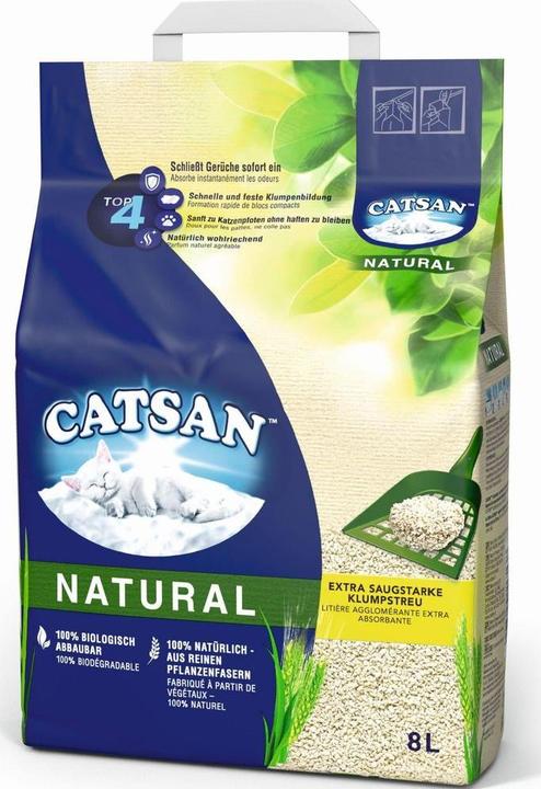 Catsan Natural (Biologisch abbaubar, Klumpend, Neutralisierend, 4.36 kg)