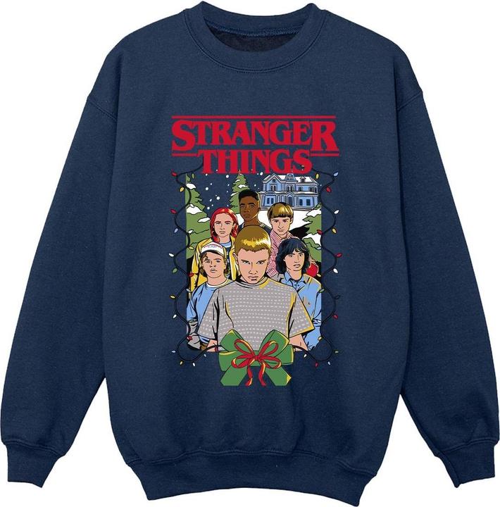 Netflix Stranger Things Christmas Poster Sweatshirt Jungen (152, 158)