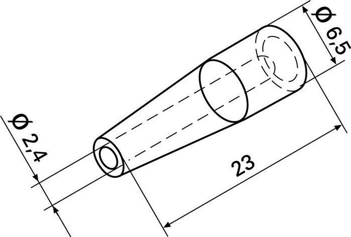 Produktbild Ersatz-Löt-Saugdüse 2.8 x 4.5mm, für VAC Entlötpumpen (Entlötspitze)
