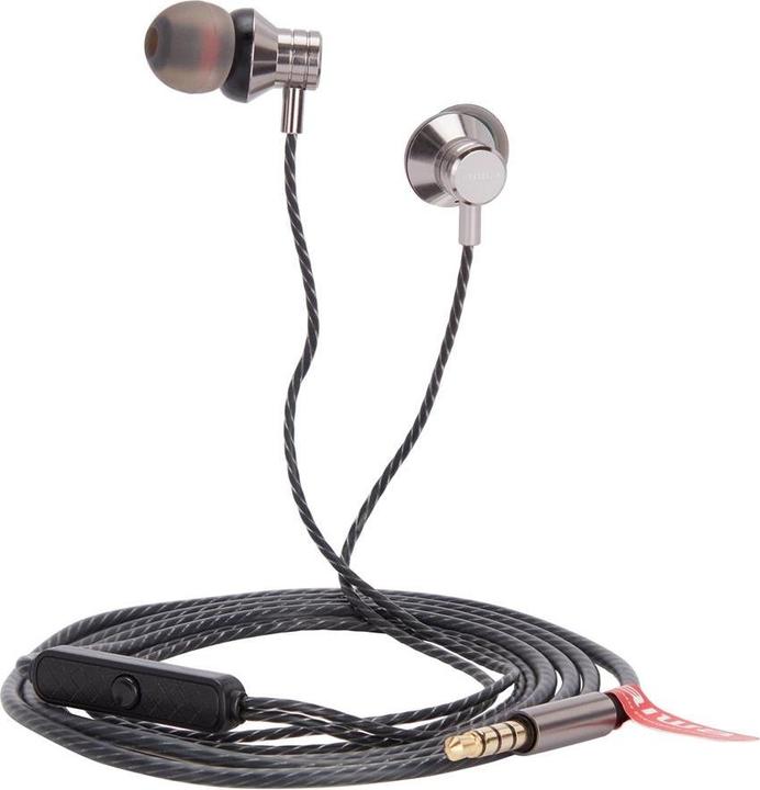 Actual product image Aiwa HEADPHONES MICRO ESTM-50SL SILVER in-ear/JACK 3.5 MM PLATE.GOLD/CABLE 120CM/MICRO ESTM-50SL (Cable)