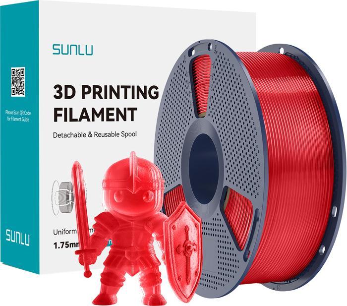 Sunlu Filament PLA+ (przezroczysty czerwony)