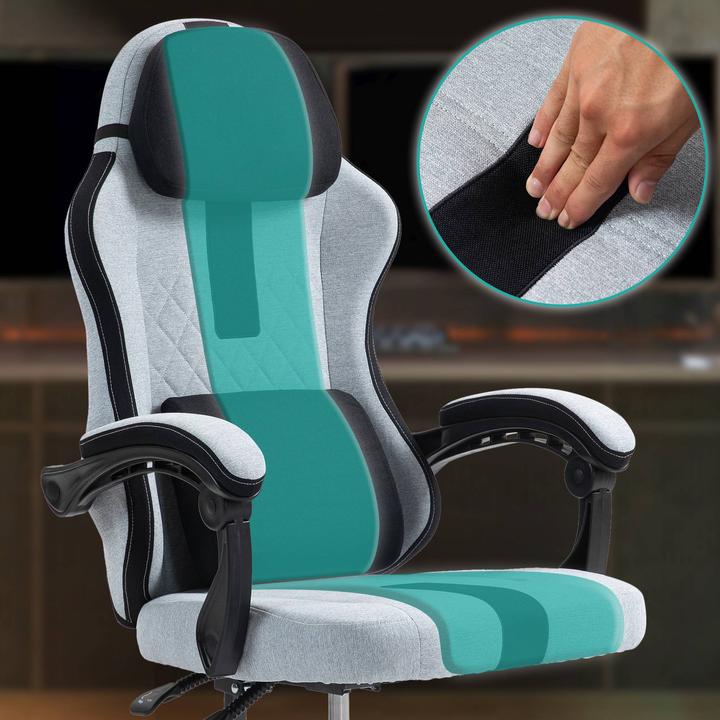Image du produit CLP Chaise de bureau rembourrée Miltona ergonomique réglable en hauteur