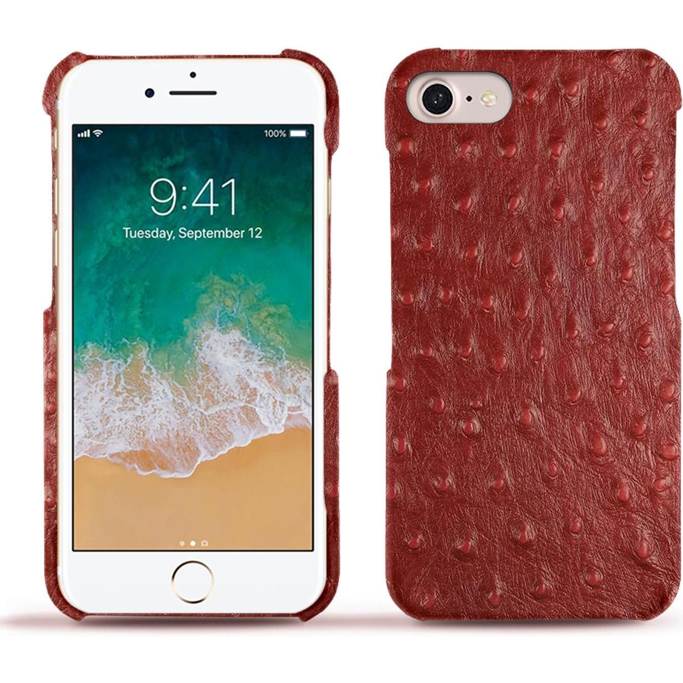 Noreve Lederschutzhülle (Apple iPhone 7), Smartphone Hülle, Rot