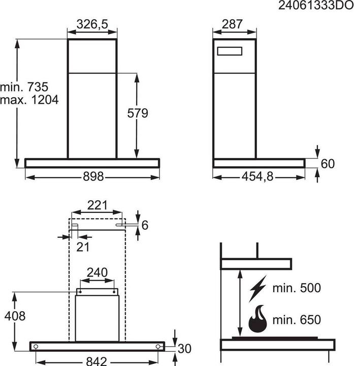Produktbild AEG NDB8791CT (Wandhaube)