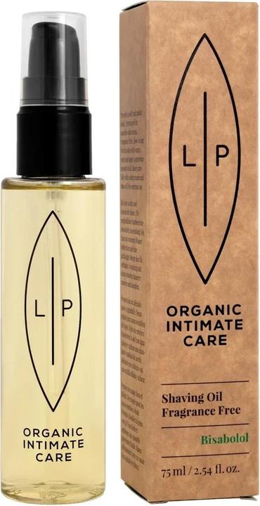 Image du produit Lip Intimate Care Soins intimes organiques Menthe et Ylang Ylang (75 ml, Rasage intime, Huile de toilette intime)