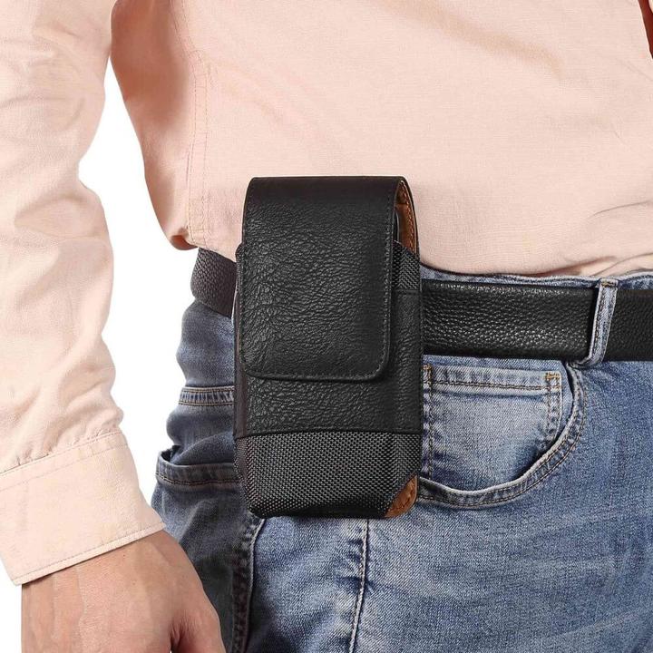Actual product image Cover-Discount Nylon - Leather Belt Bag with Card Pocket black / L