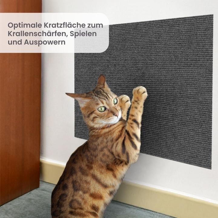 Actual product image Hermex Kratzmatte für Katzen Klettermatte Kratzschutz Kratzbrett Kratzwand (100 cm, Dark grey)