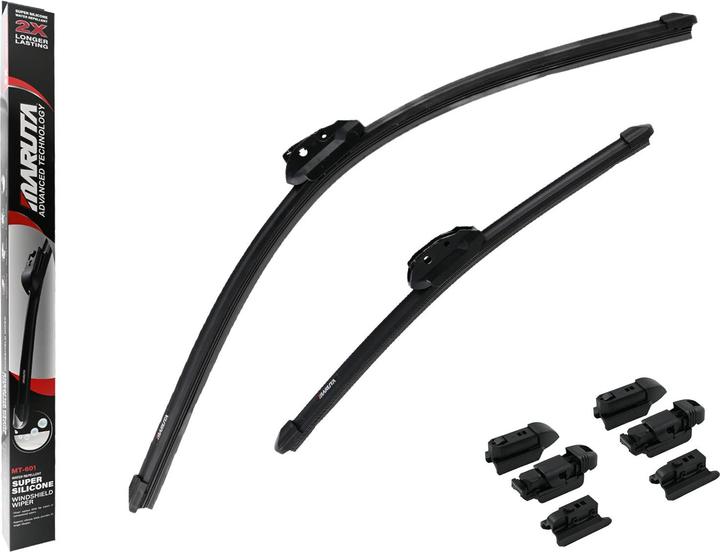 Produktbild Maruta Scheibenwischer SET 550 mm / 400 mm für Frontscheibe, Aero-dynamik optimierte Wischerblätter aus wa